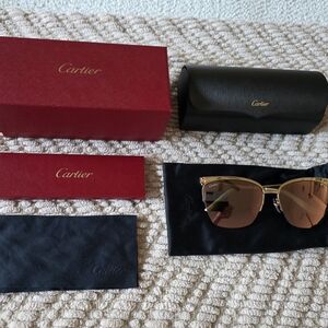 AUTHENTIC Cartier Panthère de Cartier Pink Cat Eye Sunglasses
